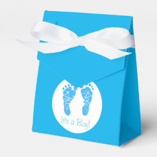 Cute Biue Baby Footprints Its a boy  Baby Shower  Favour Box