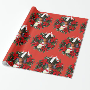 Cute Black Afro Girl African American Christmas  Wrapping Paper
