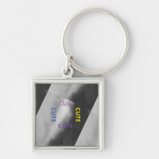 CUTE_ BLACK AND GRAY LIGHT(  Purple Yellow BLUE )  Key Ring