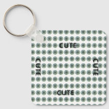 CUTE_ BLACK AND GREEN  KEYCHAIN