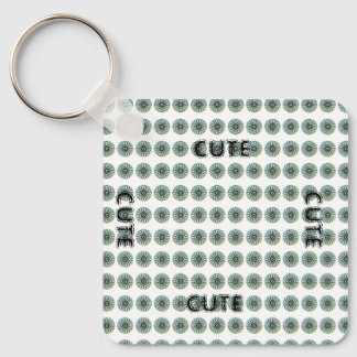 CUTE_ BLACK AND GREEN KEYCHAIN