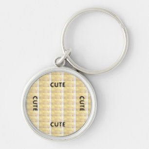 CUTE_ BLACK AND LIGHT YELLOW  KEYCHAIN
