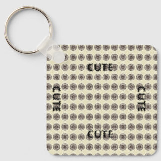 CUTE_ BLACK AND Light Yellow KEYCHAIN