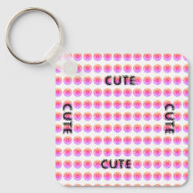 CUTE_ BLACK AND PINK  KEYCHAIN