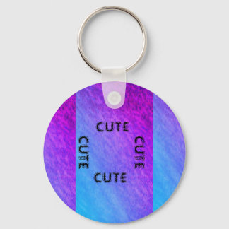 CUTE_ BLACK AND PURPLE BLUE  KEYCHAIN