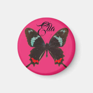 Cute Black and Red Butterfly Magnet