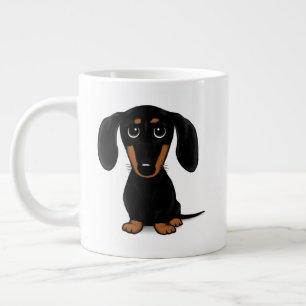 Cute Black and Tan Dachshund   Wiener Dog Large Coffee Mug