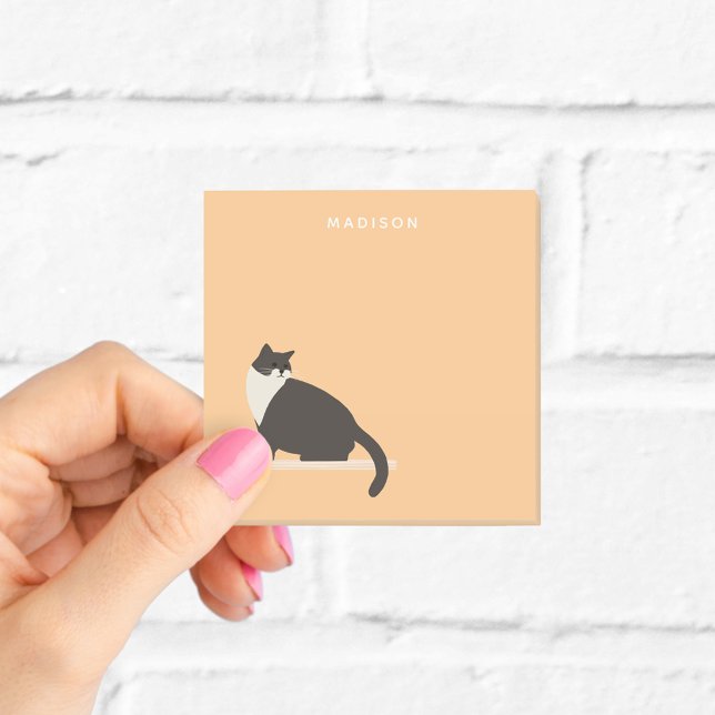 Cute Black and White Cat Notes with Name (Creator Uploaded)