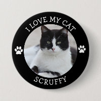 Cute  Black and White Cat Photo