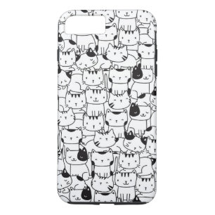 Cute Black And White Cats iPhone 8 Plus/7 Plus Case
