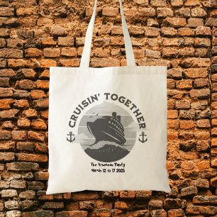 Cute Black and White Cruise PERSONALIZE Tote Bag