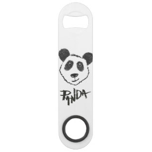 Cute Black and White Hand Drawn Panda Typography