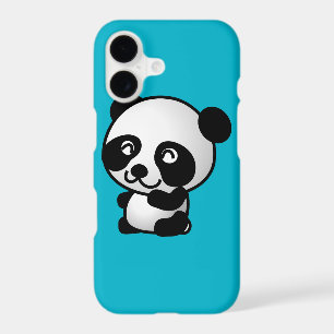 Cute black and white happy panda bear