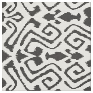 Cute black and white ikat tribal patterns fabric