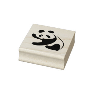 Cute Black and White Rubber Stamp