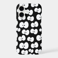 Cute Black and White Spooky Eyes Pattern Halloween