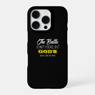 Cute Black and Yellow Bible Verse Christian Faith iPhone 16 Pro Case