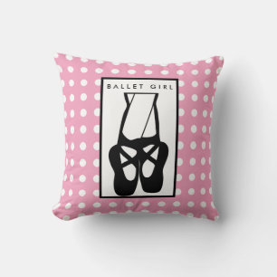 Cute Black Ballet Slippers En Pointe Cushion