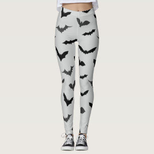 Cute Black Bats Pattern Halloween Leggings