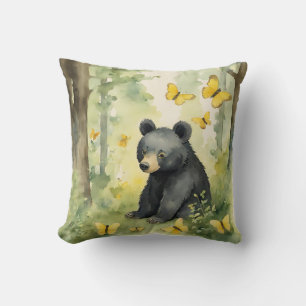Cute Black Bear Gender Neutral Cushion