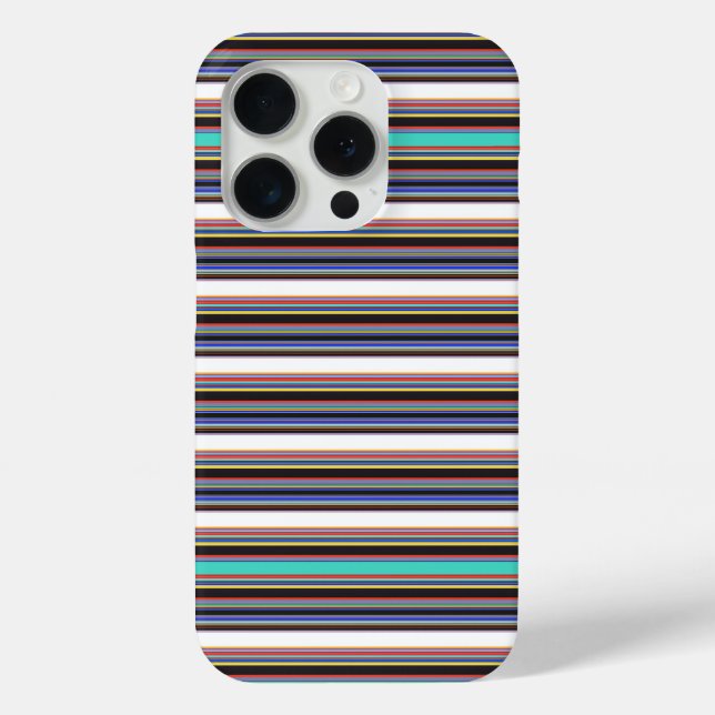 Cute black blue stripes Case-Mate iPhone case (Back)