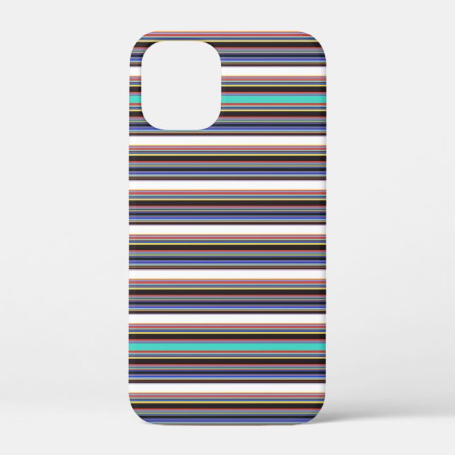 Cute black blue stripes Case-Mate iPhone case (Back)