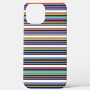 Cute black blue stripes iPhone 12 pro max case