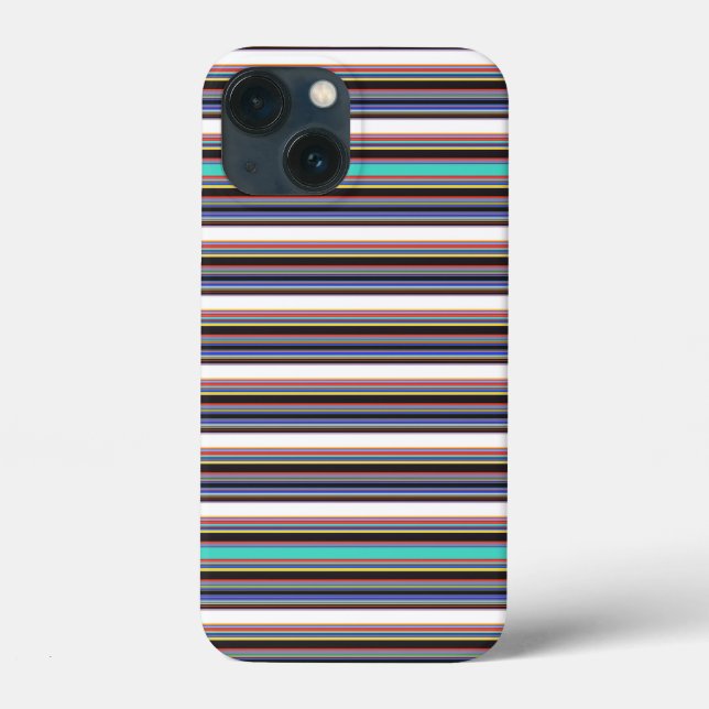 Cute black blue stripes Case-Mate iPhone case (Back)