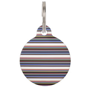 Cute black blue stripes pet tag