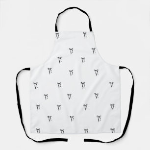 Cute Black Bow Pattern Kitchen Apron