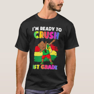 Cute Black Boy Dabbing I'm Ready To Crush 1st Grad T-Shirt