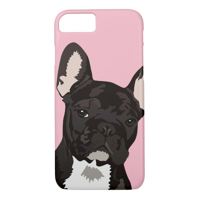 Cute Black Brindle French Bulldog Pet Case-Mate iPhone Case (Back)