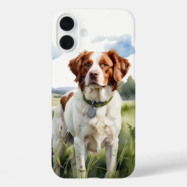 CUTE BLACK BRITTANY SPANIEL PUPPY DOG Case-Mate iPhone CASE (Back)