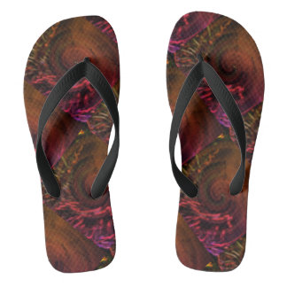 Cute Black BROWN RED Modern Woman Flip Flops