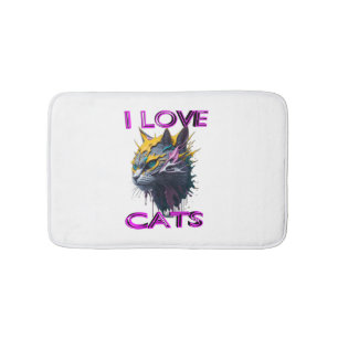 Cute black cat  1 bath mat