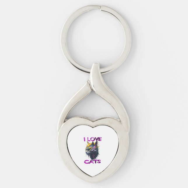 Cute black cat  1 key ring (Front)
