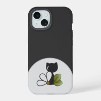 Cute Black Cat and flower – Personalised