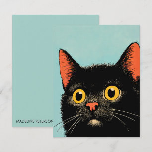 Cute Black Cat Cat Lover Card