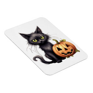 Cute Black Cat Design Magnet