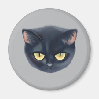 Cute Black Cat Face Magnet