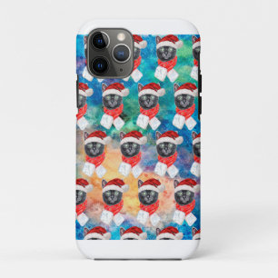 Cute Black Cat Funny Christmas Holidays iPhone 11 Pro Case