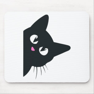 Cute Black Cat Halloween Costume Kitten Kids Toddl Mouse Pad