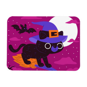 Cute Black cat Halloween Magnet