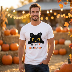 Cute Black Cat Halloween T-Shirt