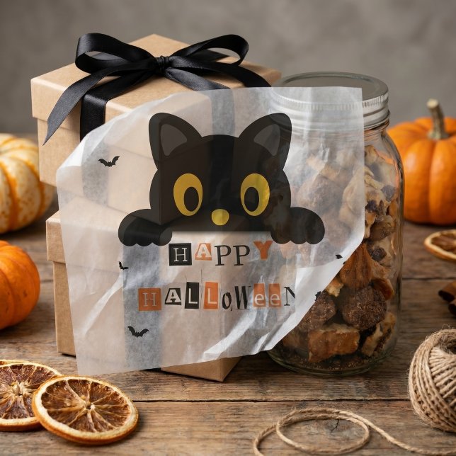 Cute Black Cat Halloween Tissue Paper (Creator Uploaded)