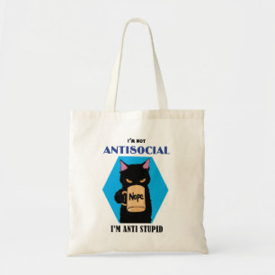 Cute Black Cat having cafe Tote Bag