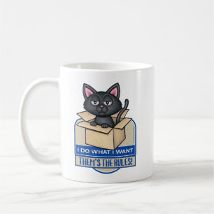 Cute Black Cat I Do What I Want Coffee Mug