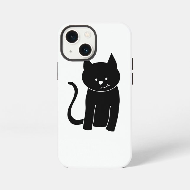 Cute Black Cat iPhone Case (Back)