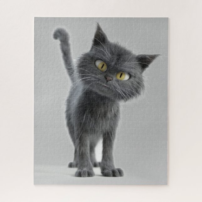 CUTE BLACK CAT JIGSAW PUZZLE (Vertical)