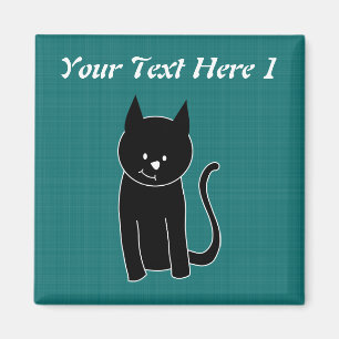 Cute Black Cat Magnet
